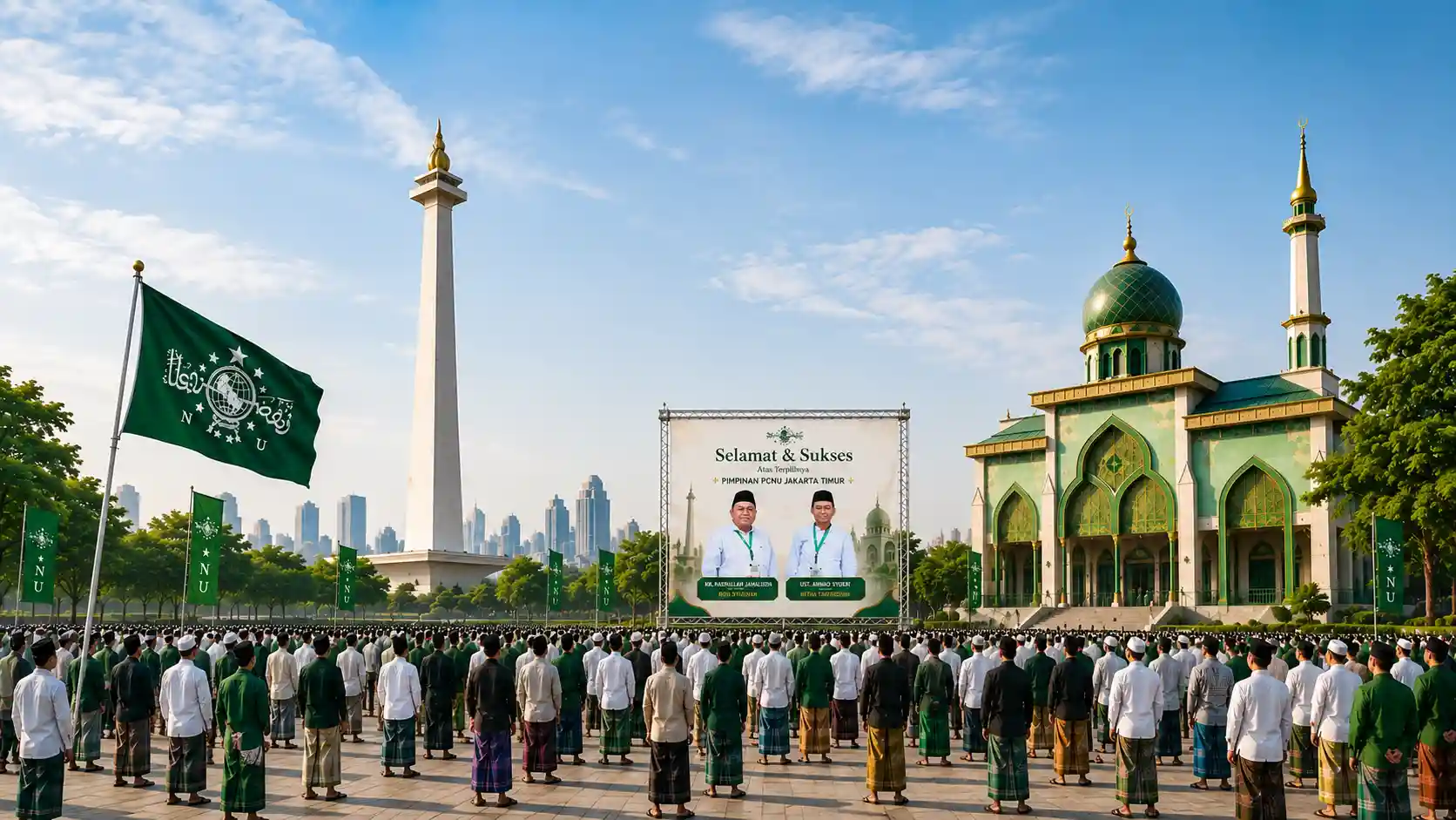 Kebersamaan pengurus dan warga PCNU Pengurus Cabang Kabupaten Pasaman Barat